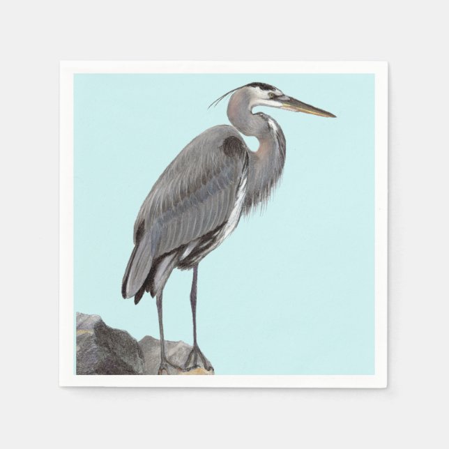 Guardanapo De Papel Great Blue Heron (Frente)