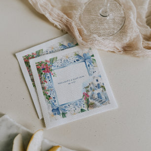 Guardanapo De Papel Grécia de Aquarela Casamento