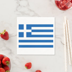 Guardanapo De Papel Grécia de bandeira grega Livro Branco Napkin
