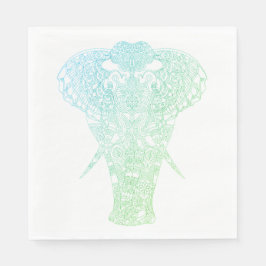 Guardanapo De Papel Green Aura Elephant Napkin