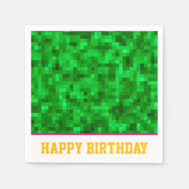 Guardanapo De Papel Green Grass Sports Team Field Happy Birthday