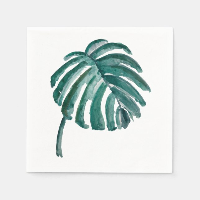 Guardanapo De Papel Green Leaf Tropical Impressão Napkins (Frente)