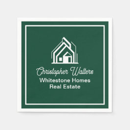 Guardanapo De Papel Green Real Estate Company Custom Realtor Party