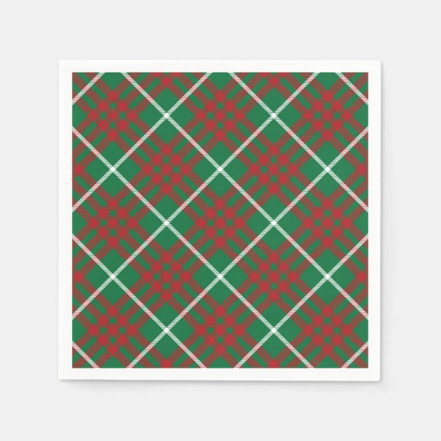 Guardanapo De Papel Green & Red Check Napkins (Frente)