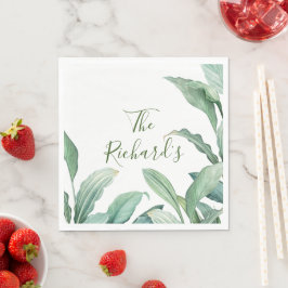 Guardanapo De Papel Green Tropical Deixa Monograma Nome