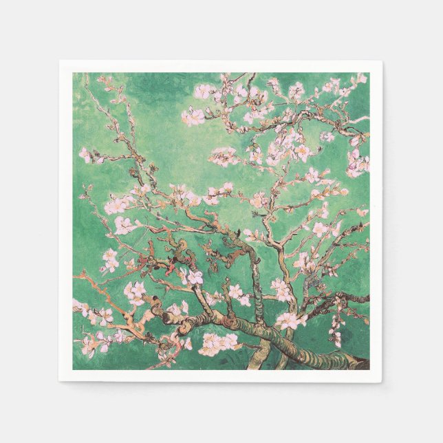 Guardanapo De Papel Green Van Gogh Almond Blossoms (Frente)