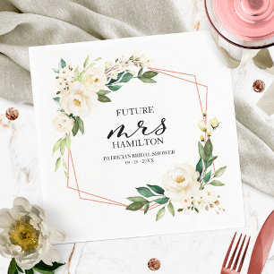 Guardanapo De Papel Greenerescência Geométrica White Chá de panela Flo