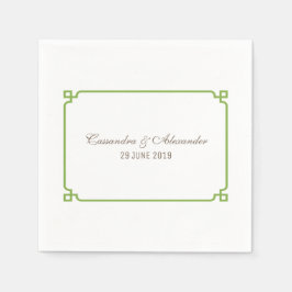 Guardanapo De Papel Greenery Deco Chic Wedding