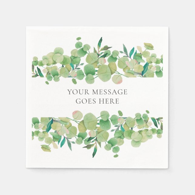 Guardanapo De Papel Greenery Eucalyptus Garland (Frente)