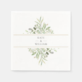 Guardanapo De Papel Greenery Foliage Wedding Napkins