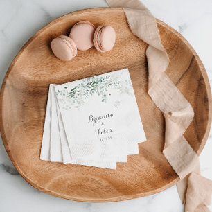 Guardanapo De Papel Greenery Minimalista Eucalyptus Wedding Napkin