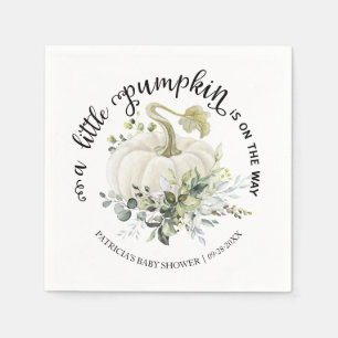 Guardanapo De Papel Greenery Pequena Abóbora Churrasco Baby Shower