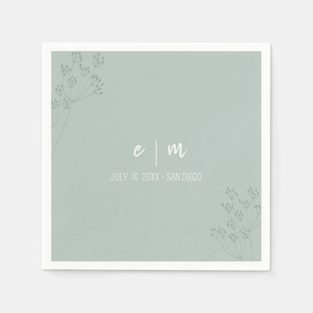 Guardanapo De Papel Greenery Wedding (Frente)