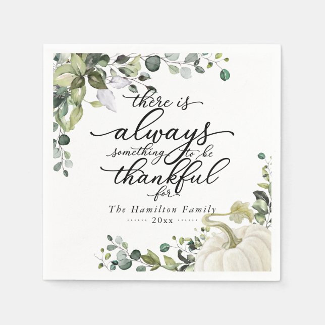 Guardanapo De Papel Greeneryptus Pumpkin Janto de Ação de Graças (Frente)