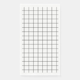 Guardanapo De Papel Grelha Negra E Branca Minimizada