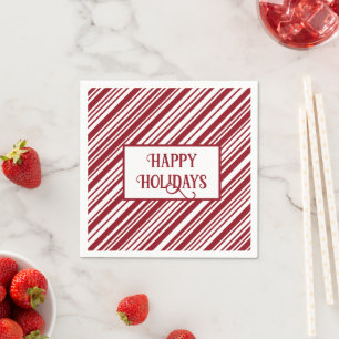 Guardanapo De Papel Greve de Canas de Doces Feriados Felizes