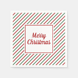 Guardanapo De Papel Greve Vermelha Festiva Verde Natal