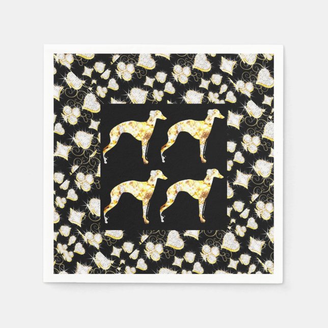 GUARDANAPO DE PAPEL GREYHOUND BLING (Frente)