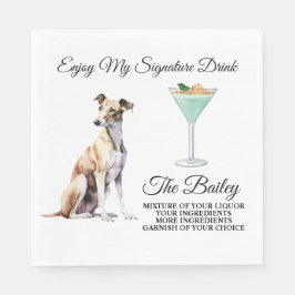 Guardanapo De Papel Greyhound Weding Signature Beber Napkins
