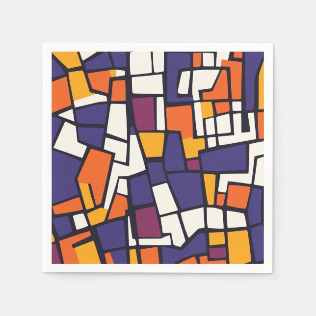 Guardanapo De Papel Gridlock Dream abstrato (Frente)