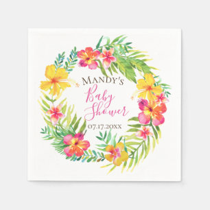 Guardanapo De Papel Grinalda floral tropical personalizada