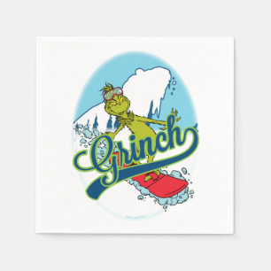 Guardanapo De Papel Grinch Snowboarding