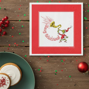 Guardanapo De Papel Grinch Tocando a Campainha do Alegre Natal do Grin
