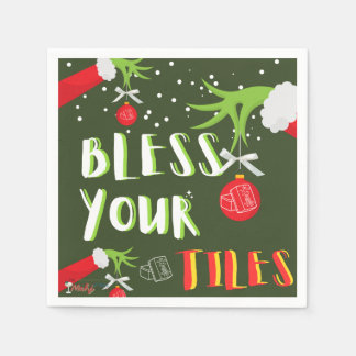 Guardanapo De Papel GRINCHY Mahjong Abençoa seus Azulejos Napkins