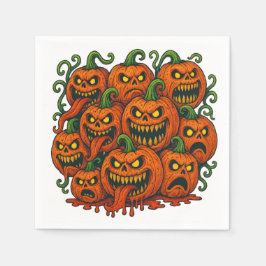 Guardanapo De Papel Grinning Pumpkin Halloween