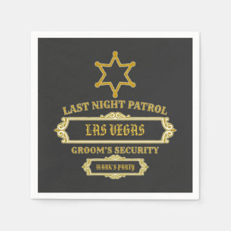 Guardanapo De Papel Groom's Security Last Night Patrol