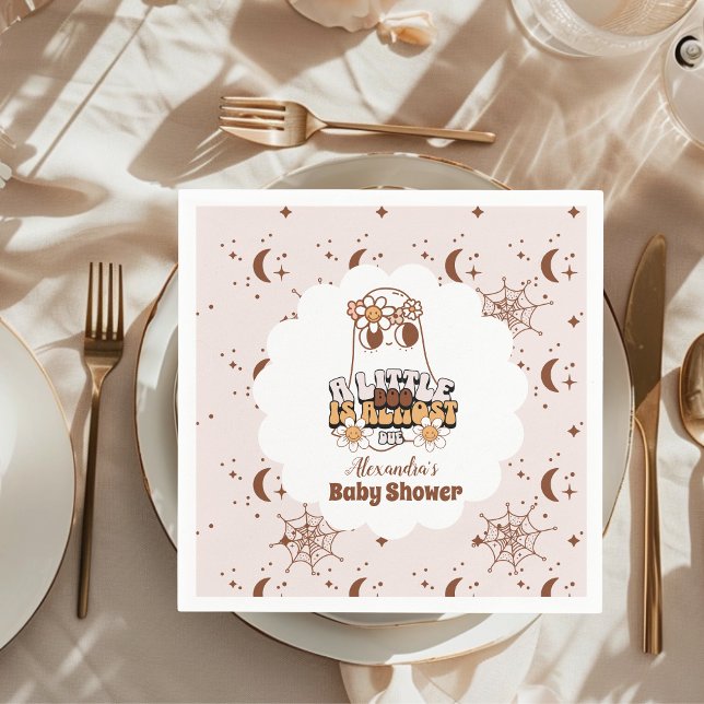 Guardanapo De Papel Grooven Halloween Pequeno Chá de fraldas Boo (Criador carregado)