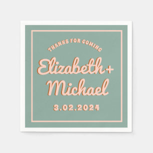 Guardanapo De Papel Groovy Azul Cor-de-rosa torrado