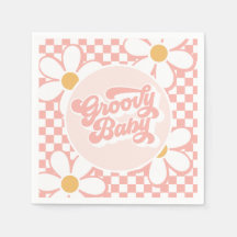 Groovy Baby Pink Daisy Xadrez