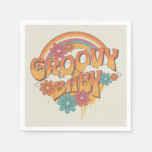 Guardanapo De Papel Groovy Baby Retro style design