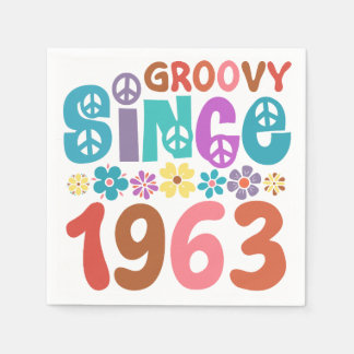 Guardanapo De Papel Groovy desde 1963 60º aniversário