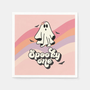 Guardanapo De Papel Groovy Fantasma retrô Halloween Assustador Anivers