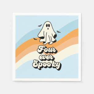 Guardanapo De Papel Groovy Fantasma retrô Halloween Four Ever Assustad