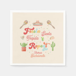 Guardanapo De Papel Groovy Fiesta Siesta Tequila Repeat Bachelorette