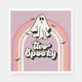 Guardanapo De Papel Groovy Ghost retro Halloween Dois Aniversário Louc