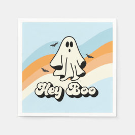 Guardanapo De Papel Groovy Ghost retro Halloween Ei Boo Spooky