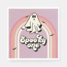 Groovy Ghost retro Halloween Spooky Um Aniversário