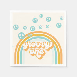 Guardanapo De Papel Groovy One Retro Boy 1º Aniversário