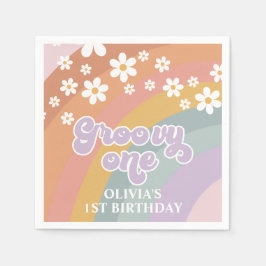 Guardanapo De Papel Groovy One Retro Rainbow