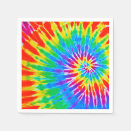 Guardanapo De Papel Groovy Rainbow Spiral Tie Dye