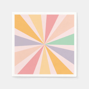 Guardanapo De Papel Groovy Retro Rainbow Birthday