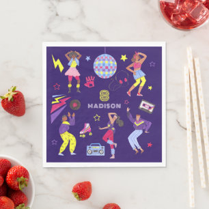 Guardanapo De Papel Groovy Roller Disco Festa Retro Discobol 80