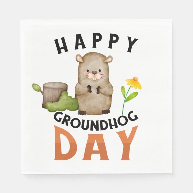 Guardanapo De Papel Groundhog (Frente)