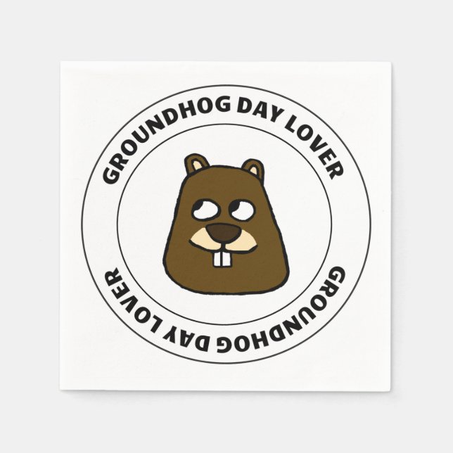 Guardanapo De Papel Groundhog Day Lover (Frente)