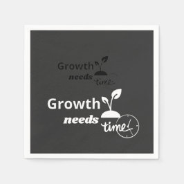 Guardanapo De Papel Growth Needs Time – Minimal Motivational Quote Pos