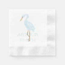 Grua Azul Aquarela